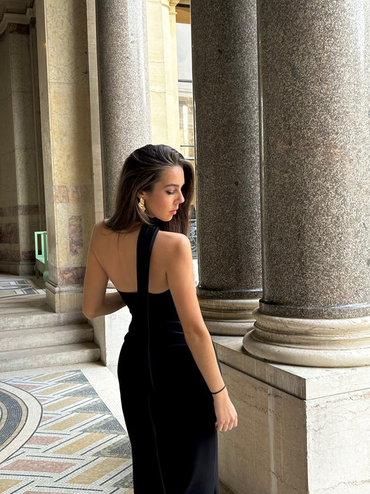 Robe moulante écharpe Noir